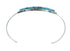 Sterling Silver Navajo Indian Turquoise Cuff Bracelet AX127667